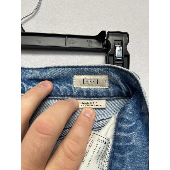 AYR The Secret Sauce Heirloom Distressed Wide Leg Comfort Stretch Jeans Size 23 - Picture 9 of 11